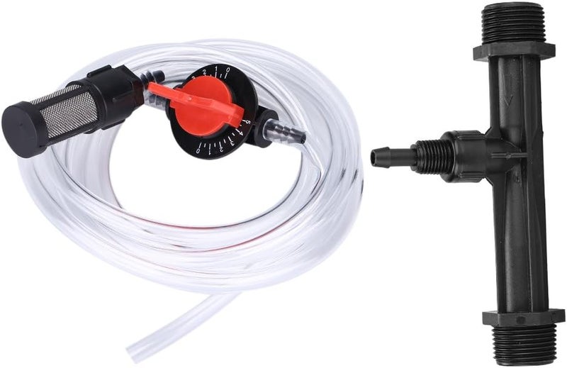 woobles Venturi Fertilizer Injector, Garden Irrigation Device Kit G3/4 Fertilizer Injector + Switch + Filter + Water Tube - Image 1